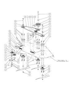 Deck Spindle Assembly 72-Inch Diagram and Parts List for S7237-KW 53AI8DU8050-37HP Cub Cadet Lawn Tractor